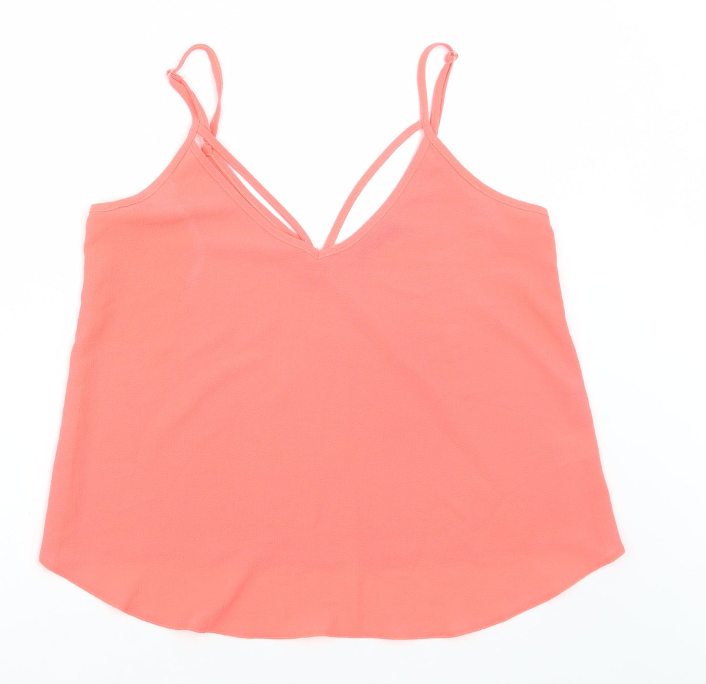 Select Womens Pink Polyester Camisole Tank Size 14 V-Neck