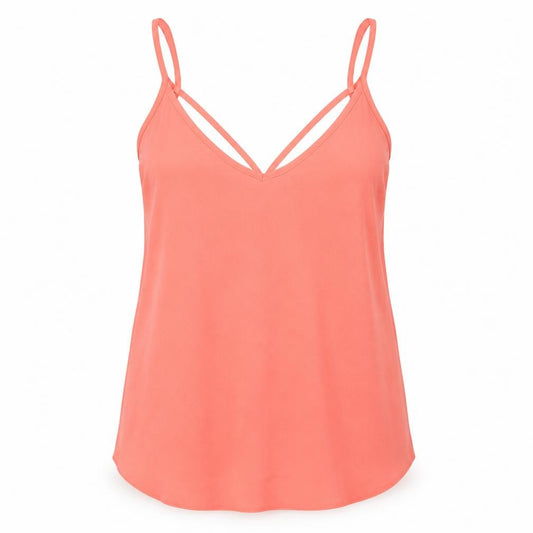 Select Womens Pink Polyester Camisole Tank Size 14 V-Neck