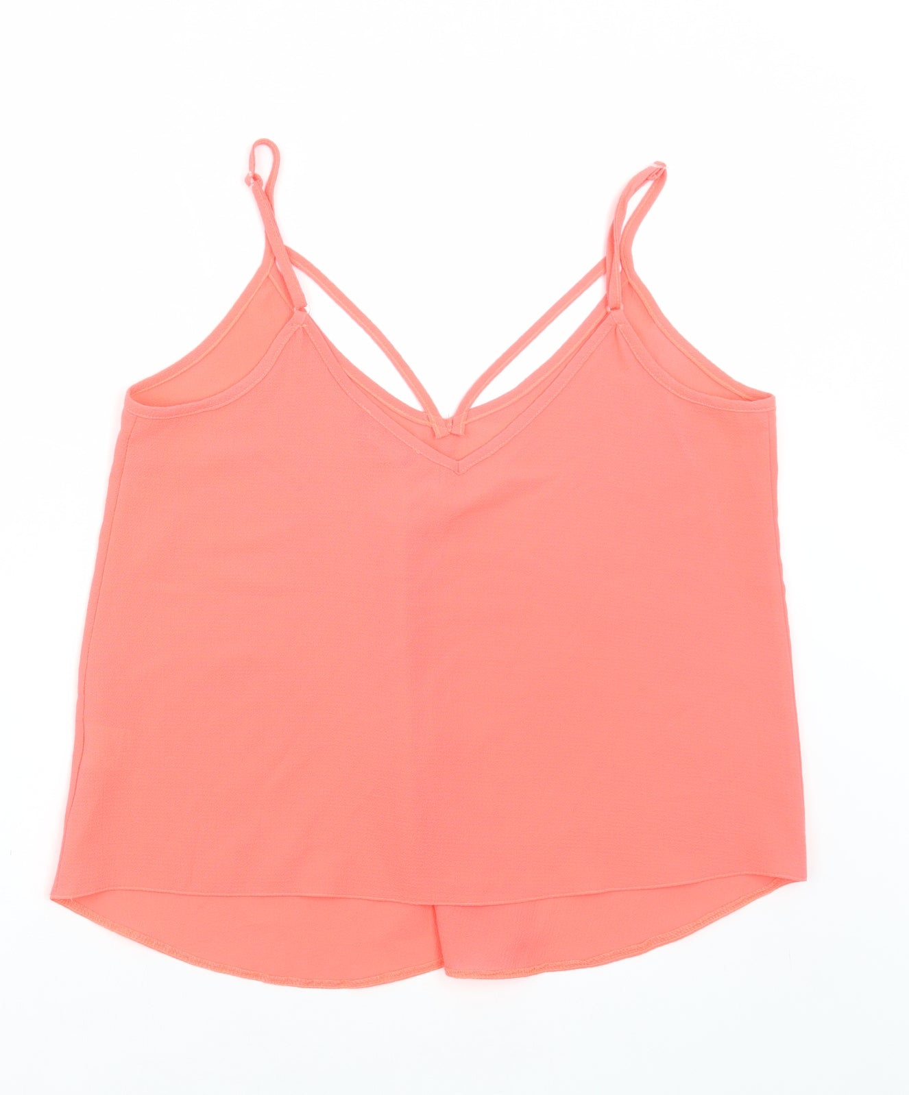 Select Womens Pink Polyester Camisole Tank Size 14 V-Neck