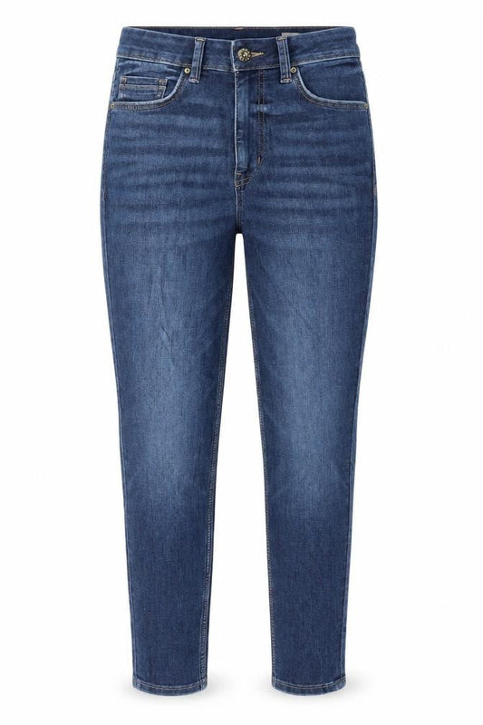 Marks & Spencer Womens Blue Cotton Skinny Jeans Size 8 L27 in Regular Button