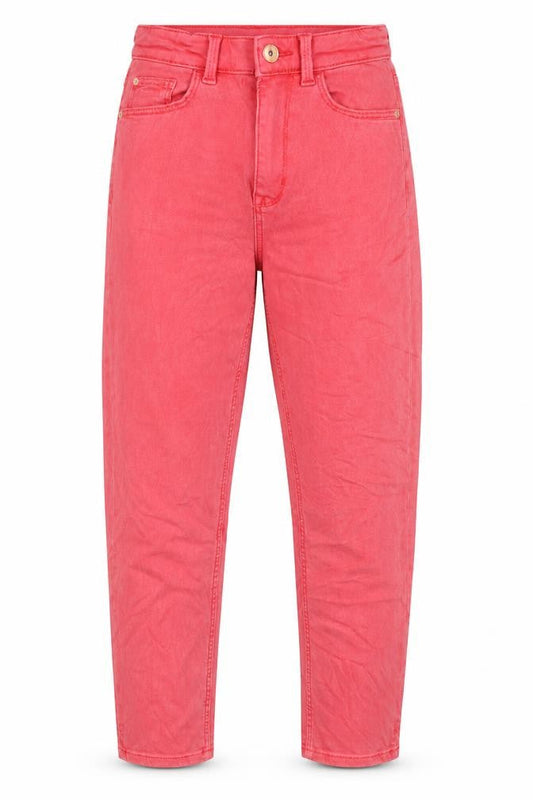 Marks & Spencer Womens Pink Cotton Cropped Jeans Size 6 L22 in Regular Button