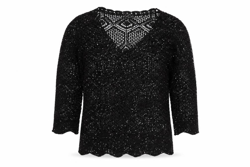 Casamia Womens Black Viscose Basic Blouse Size S V-Neck