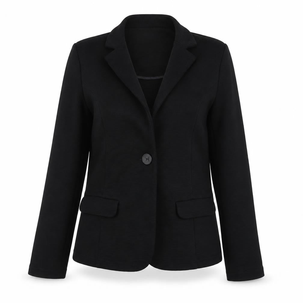 George Womens Black Polyester Jacket Suit Jacket Size 12