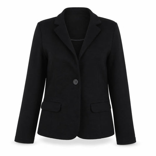 George Womens Black Polyester Jacket Suit Jacket Size 12