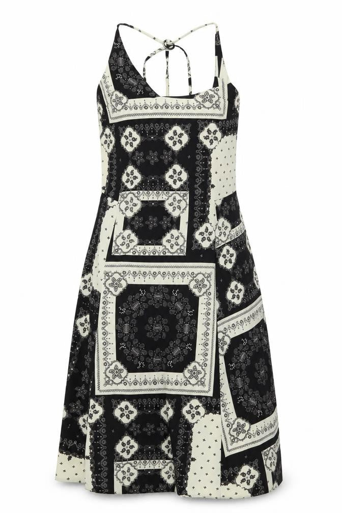 Topshop Womens Brown Geometric Polyester A-Line Size 8 V-Neck Pullover