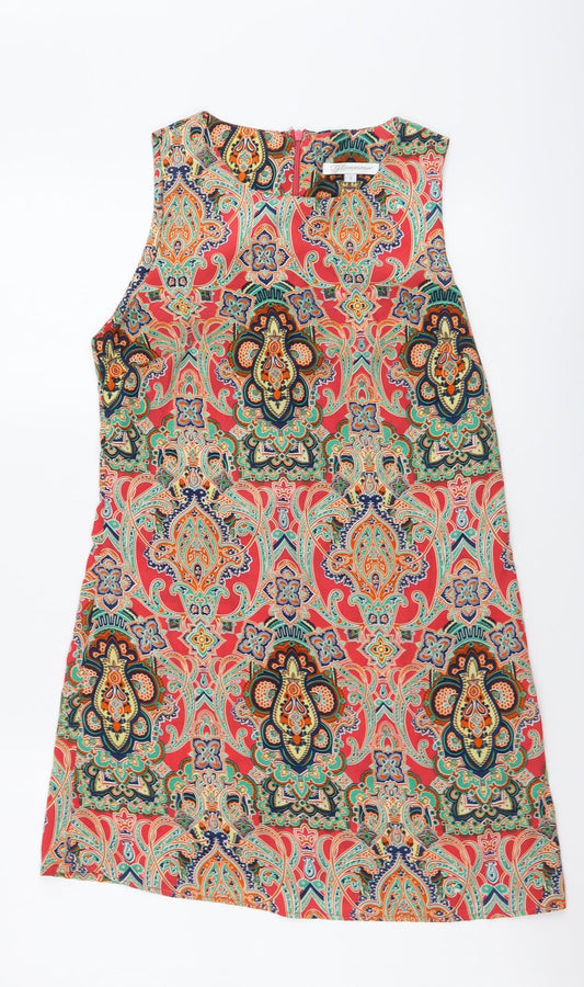 Glamorous Womens Multicoloured Geometric Polyester Mermaid Size 8 Round Neck Zip