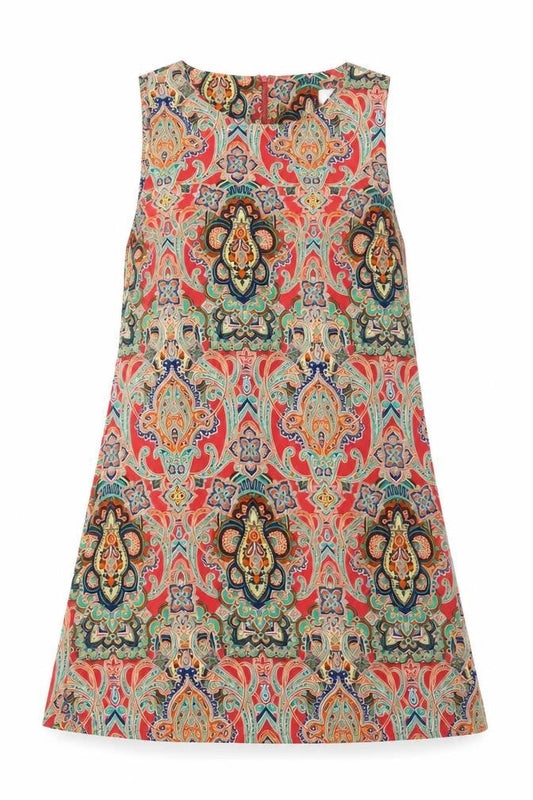 Glamorous Womens Multicoloured Geometric Polyester Mermaid Size 8 Round Neck Zip