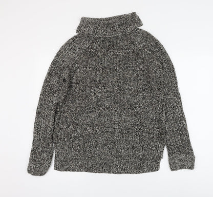 Topshop Womens Grey Roll Neck Acrylic Pullover Jumper Size 8