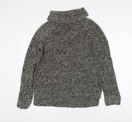 Topshop Womens Grey Roll Neck Acrylic Pullover Jumper Size 8