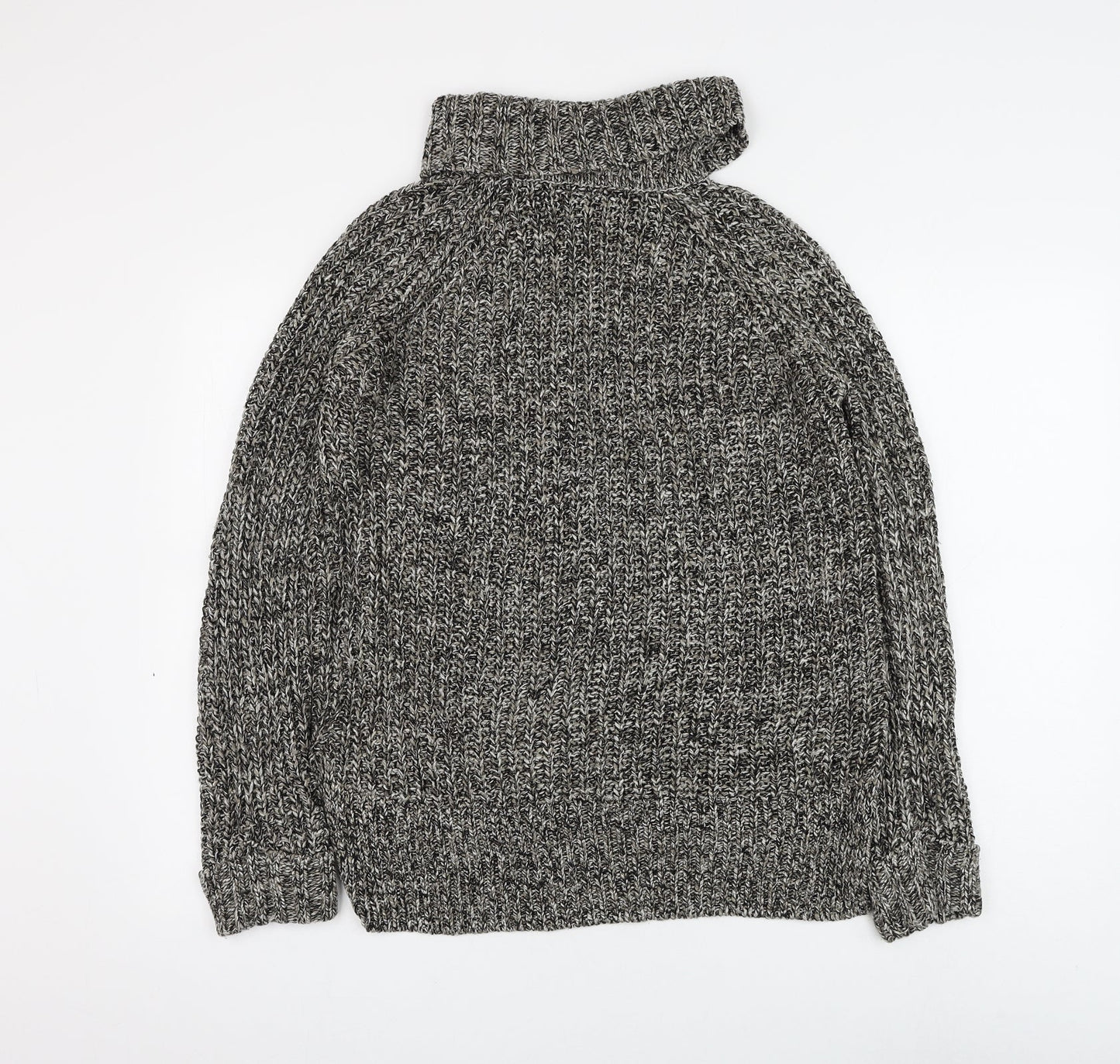 Topshop Womens Grey Roll Neck Acrylic Pullover Jumper Size 8