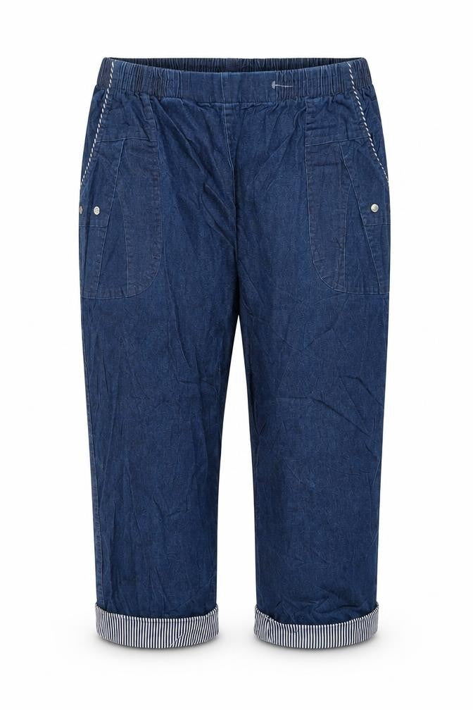 Preworn Womens Blue Cotton Bermuda Shorts Size 32 in L19 in Regular