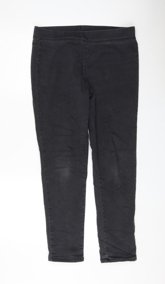Preworn Womens Black Cotton Jegging Jeans Size 34 in L28 in Regular
