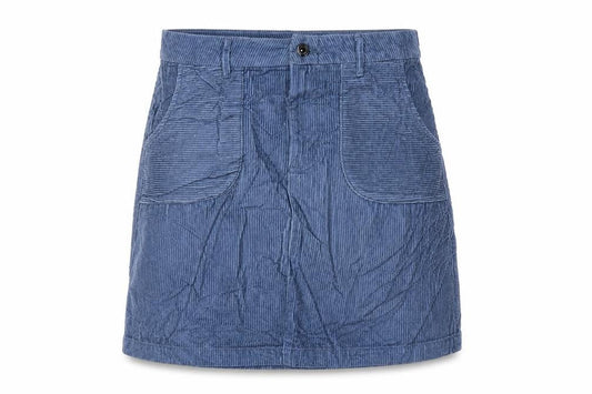 Tu Womens Blue Cotton A-Line Skirt Size 10 Zip