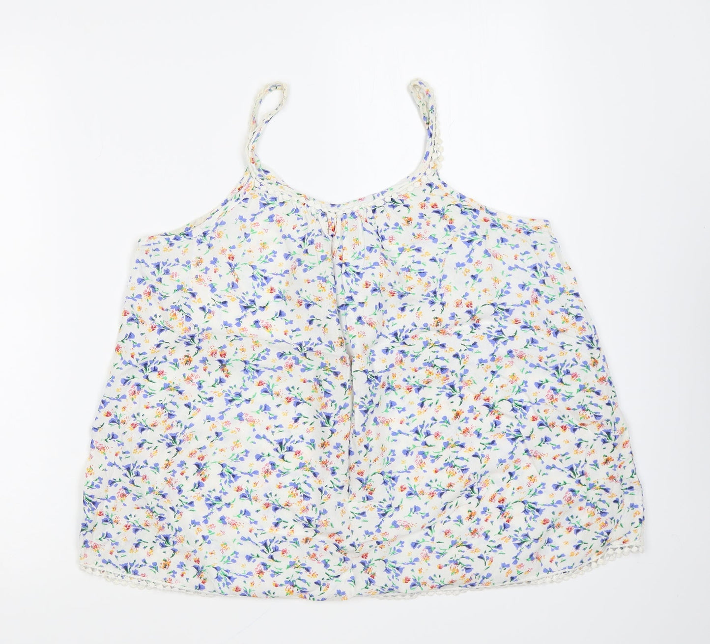 Peacocks Womens Multicoloured Floral Viscose Camisole Blouse Size 8 V-Neck