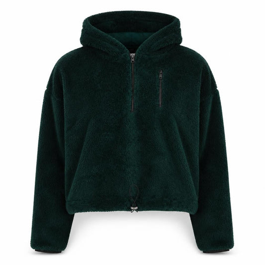 Topshop Womens Green Polyester Pullover Hoodie Size 6 Zip