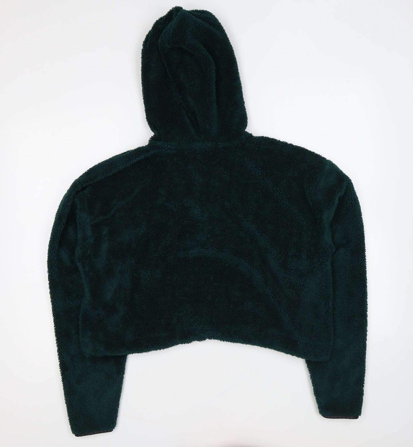 Topshop Womens Green Polyester Pullover Hoodie Size 6 Zip