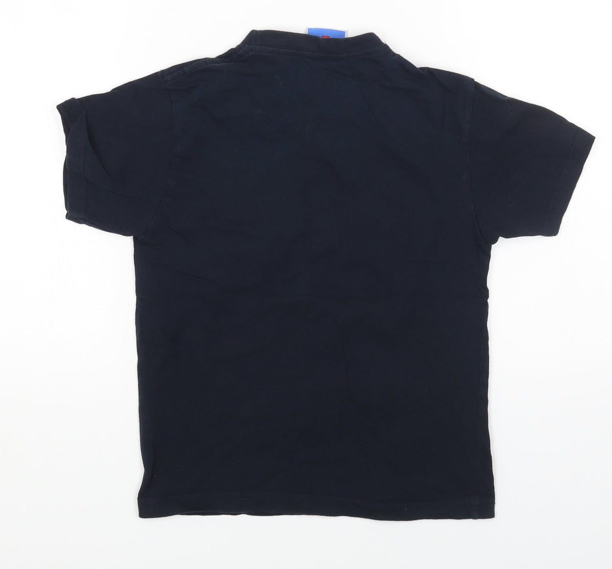 SAFON Boys Blue Cotton Pullover T-Shirt Size 8 Years Round Neck Pullover - Scotland Cow