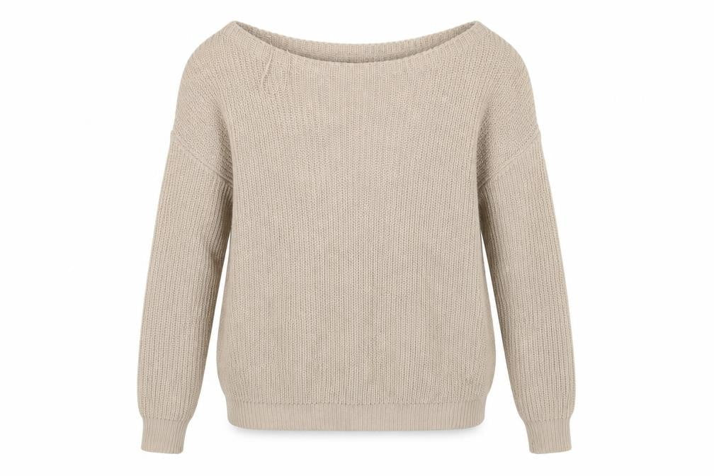 Missguided Womens Beige Round Neck Acrylic Pullover Jumper Size S