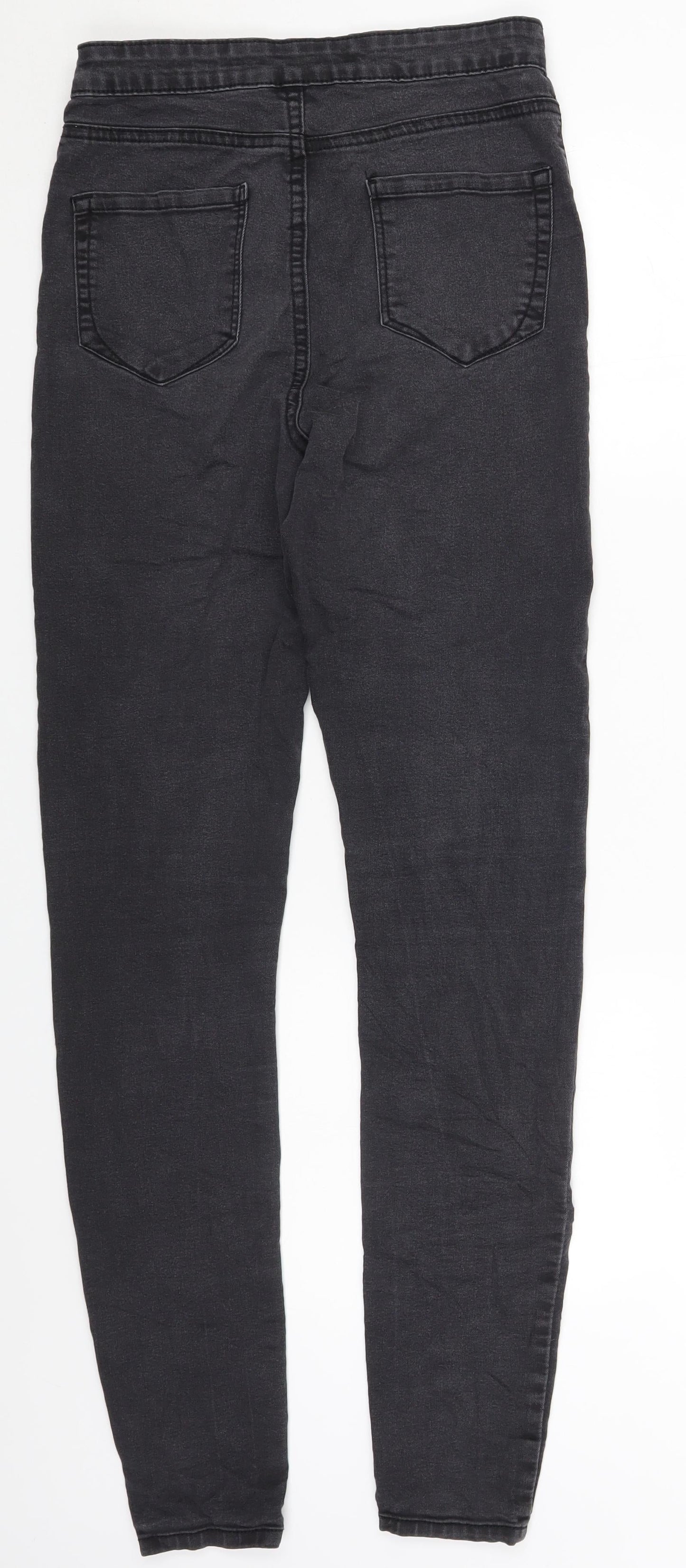 Denim & Co. Womens Black Cotton Skinny Jeans Size 10 L29 in Regular Zip