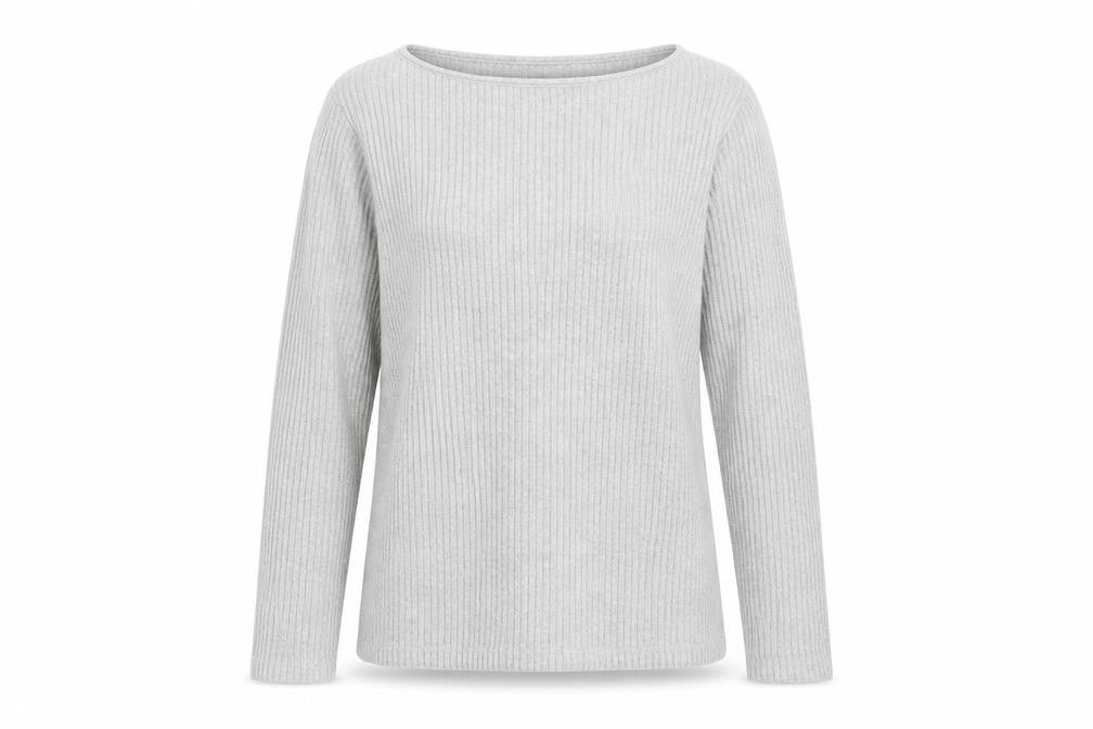 Nutmeg Womens Grey Boat Neck Polyester Pullover Jumper Size 14