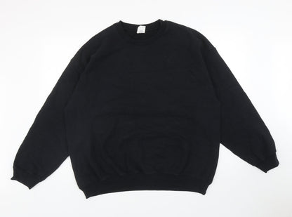 Preloved Gildan Womens Black Cotton Pullover Sweatshirt Size XL Pullover - Bee - Front