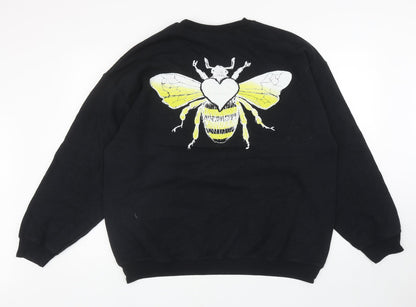 Preloved Gildan Womens Black Cotton Pullover Sweatshirt Size XL Pullover - Bee - Back
