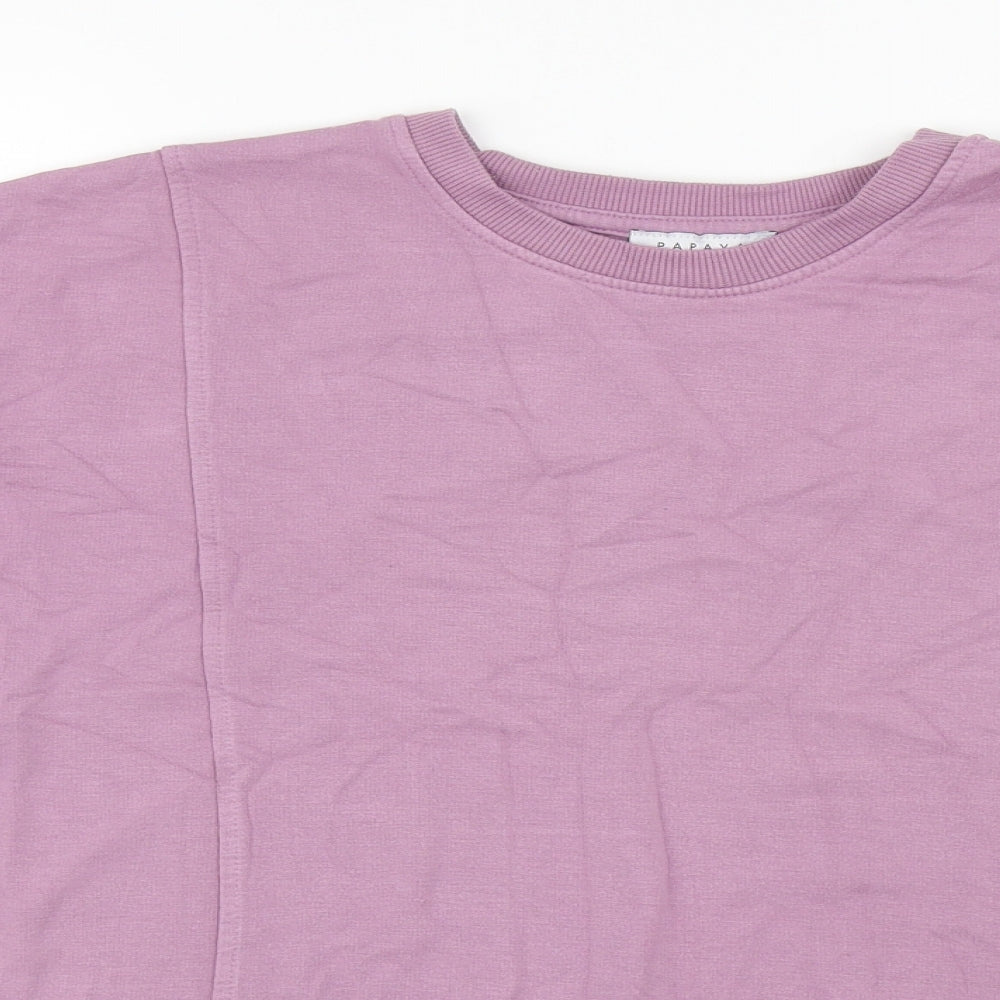 Papaya Womens Purple Polyester Pullover Sweatshirt Size M Pullover