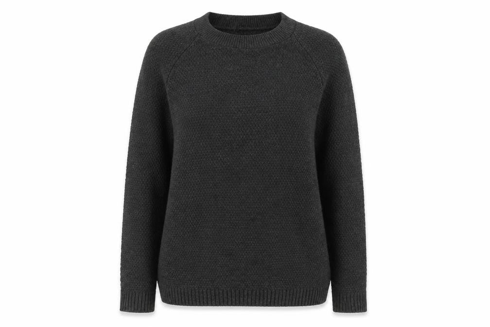 Boohoo Womens Grey Round Neck Acrylic Pullover Jumper Size M - Cut Out Shoulders