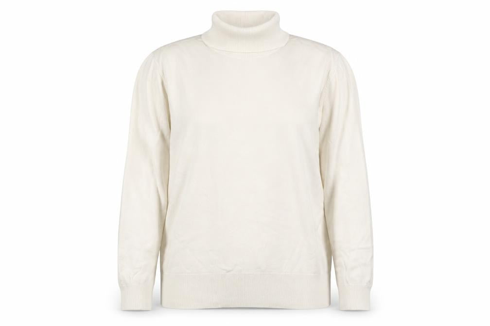 H&M Womens Ivory Roll Neck Viscose Pullover Jumper Size XL