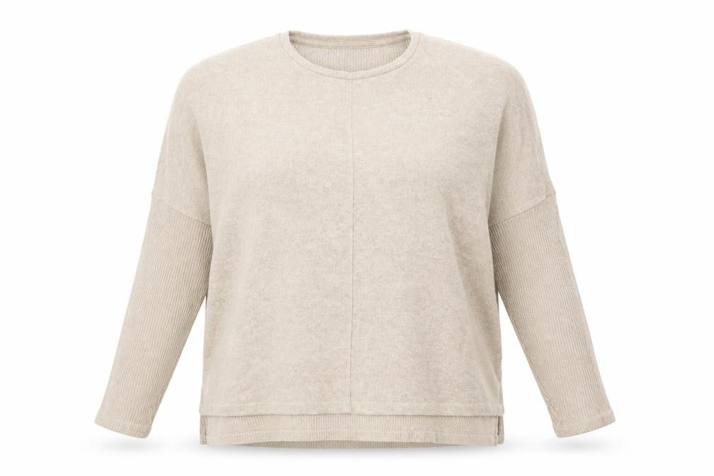 George Womens Beige Round Neck Polyester Pullover Jumper Size M