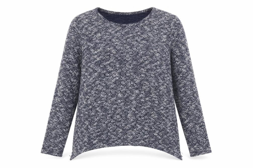 Knitwear Originals Womens Blue Round Neck Acrylic Pullover Jumper Size L