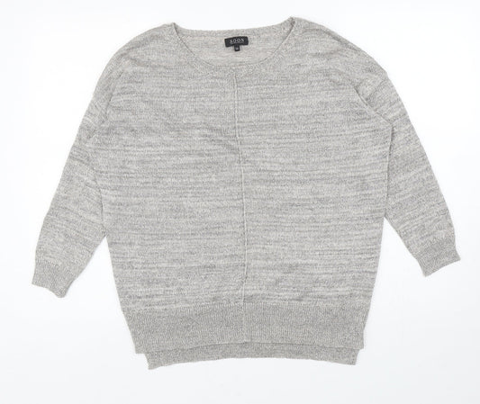 Matalan Womens Silver Round Neck Viscose Pullover Jumper Size 10