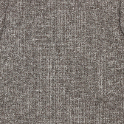 EWM Womens Brown Jacket Blazer Size 12 Zip