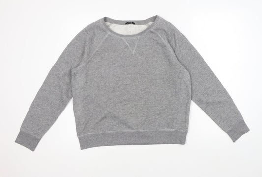 Papaya Womens Grey Round Neck Cotton Pullover Jumper Size 16 - Seasonal