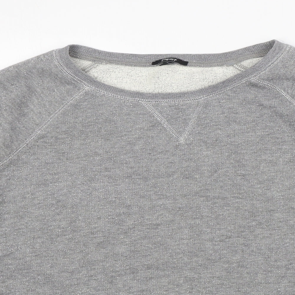 Papaya Womens Grey Round Neck Cotton Pullover Jumper Size 16 - Seasonal