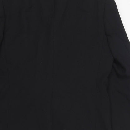 George Mens Black Polyester Jacket Suit Jacket Size 38
