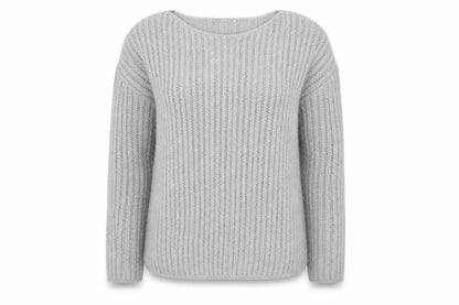 Next Womens Grey Boat Neck Acrylic Pullover Jumper Size M