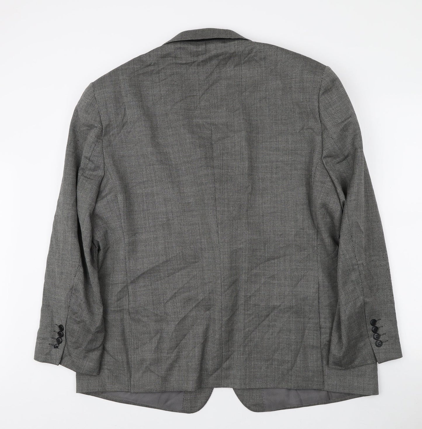 Fellini Mens Black Wool Jacket Blazer