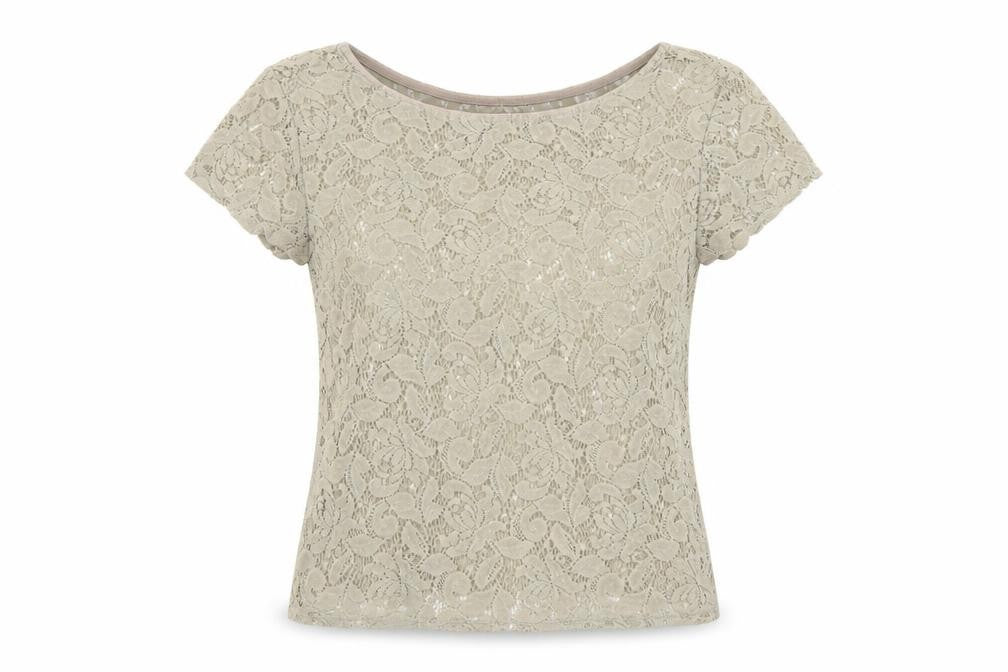 Atmosphere Womens Beige Floral Polyester Basic Blouse Size 8 Boat Neck