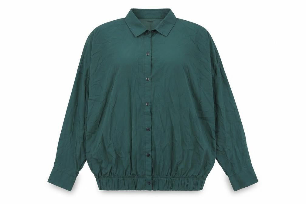 Khaadi Womens Green Viscose Basic Button-Up Size M Collared