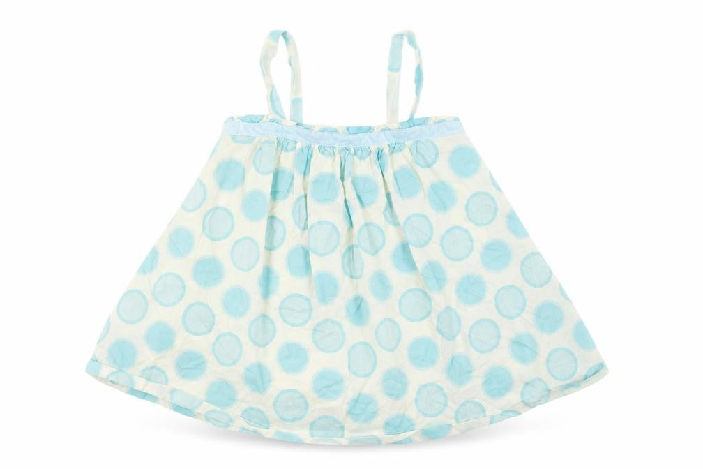 Gap Baby Ivory Polka Dot Cotton Camisole Tank Size 12-18 Months Square Neck Button