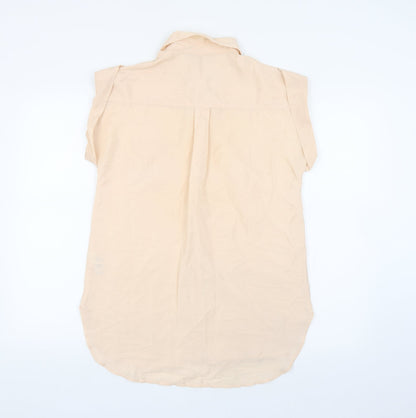 Dorothy Perkins Womens Pink Polyester Basic Button-Up Size 8 Collared