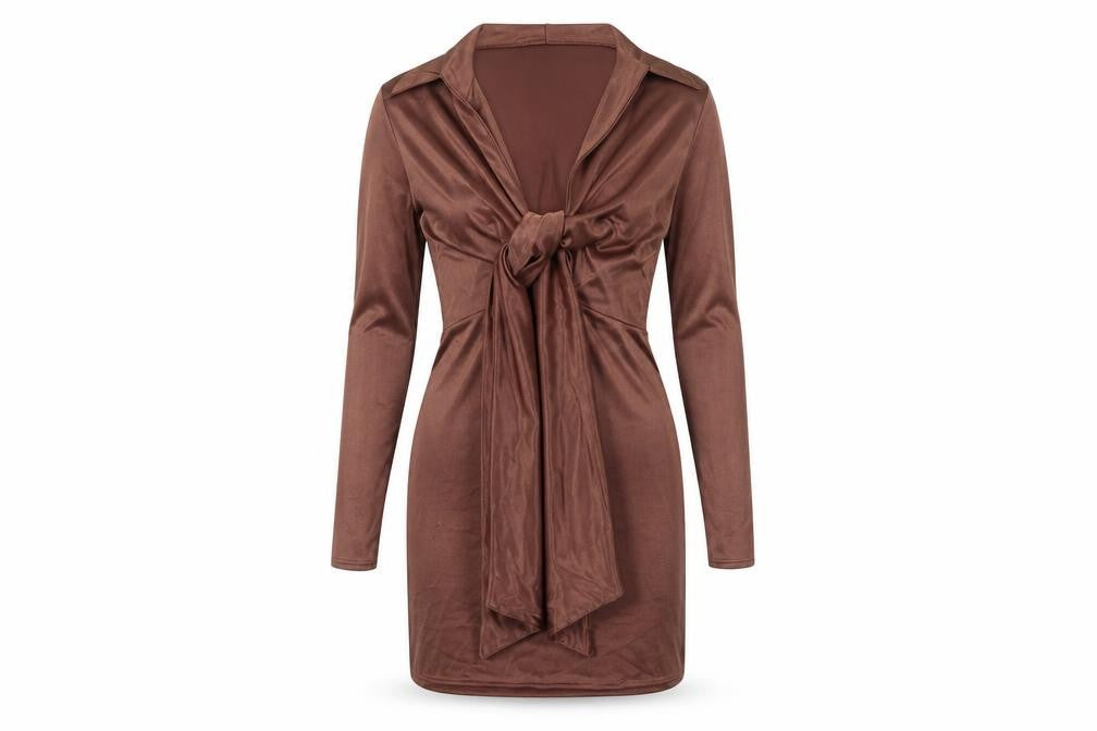 ASOS Womens Brown Polyester Mini Size 10 Collared Pullover