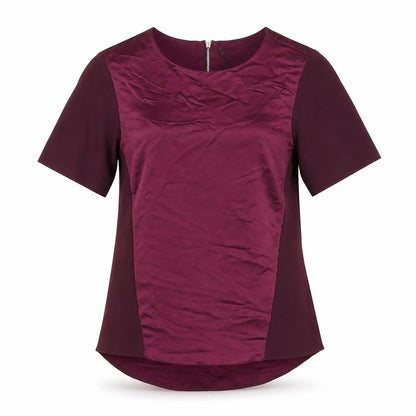 Dorothy Perkins Womens Purple Polyester Basic Blouse Size 8 Round Neck