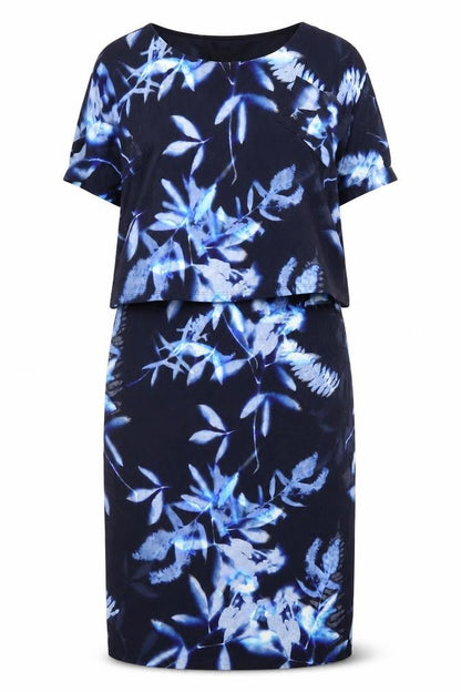 Phase Eight Womens Black Floral Viscose A-Line Size 12 Round Neck Pullover