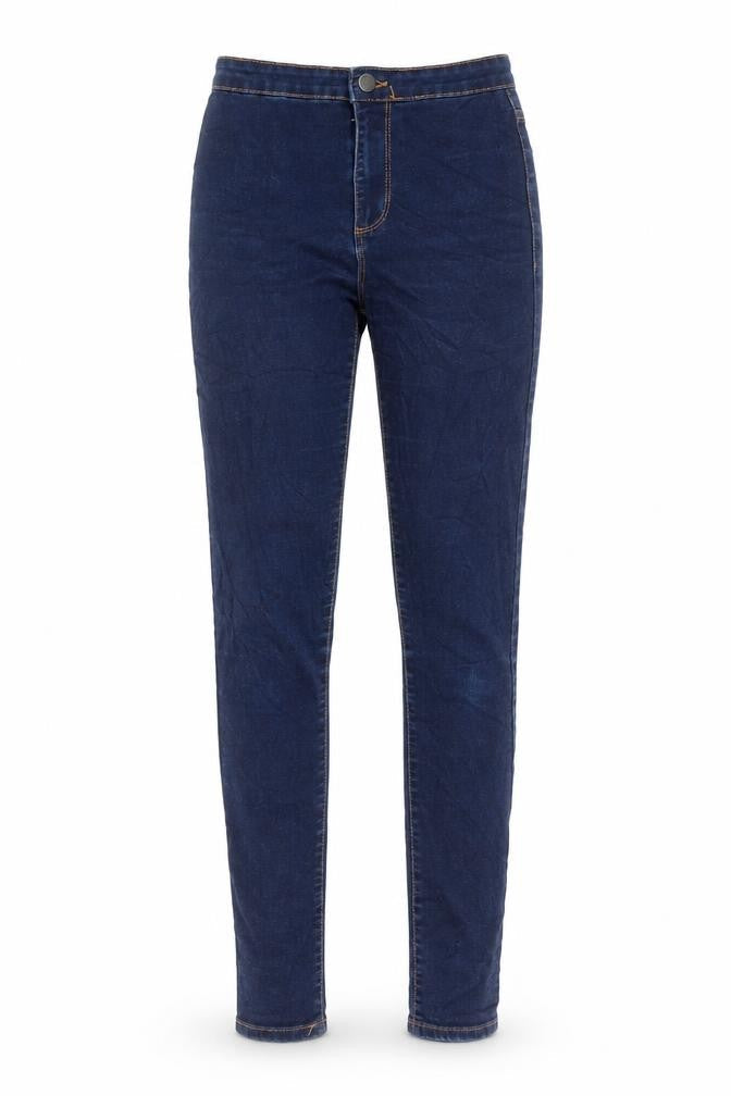 Denim & Co. Womens Blue Cotton Skinny Jeans Size 24 in L31 in Regular Button
