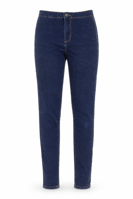 Denim & Co. Womens Blue Cotton Skinny Jeans Size 24 in L31 in Regular Button
