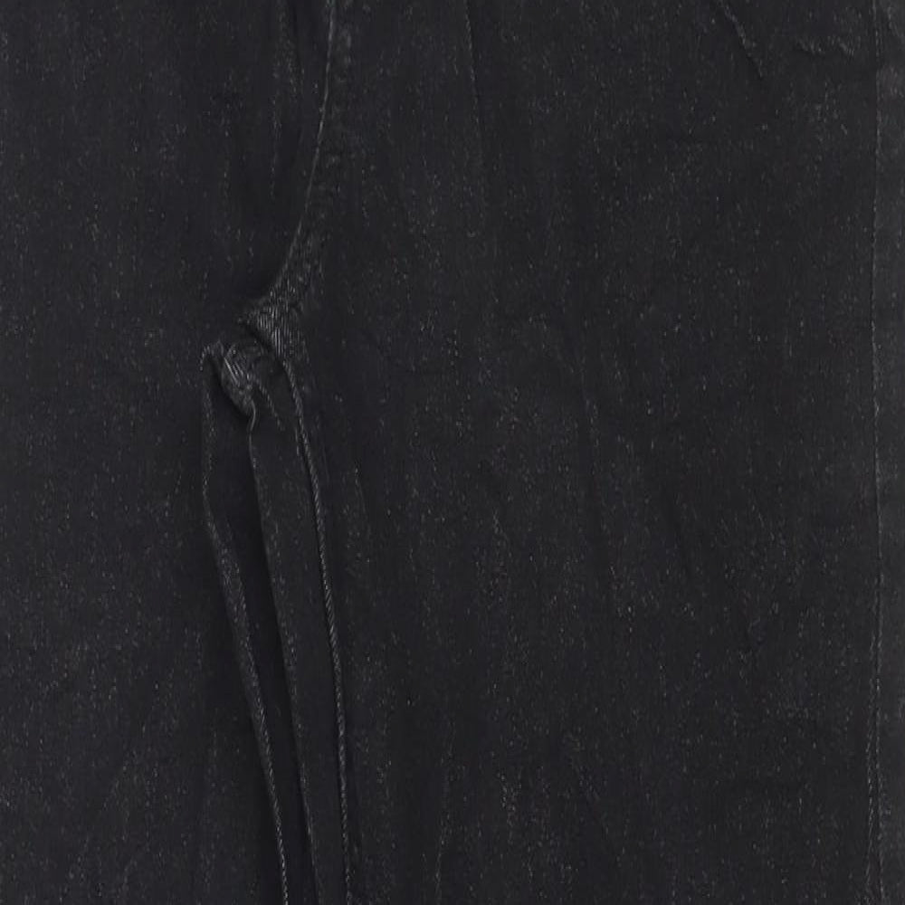 Marks and Spencer Womens Black Cotton Skinny Jeans Size 10 L28 in Regular Button