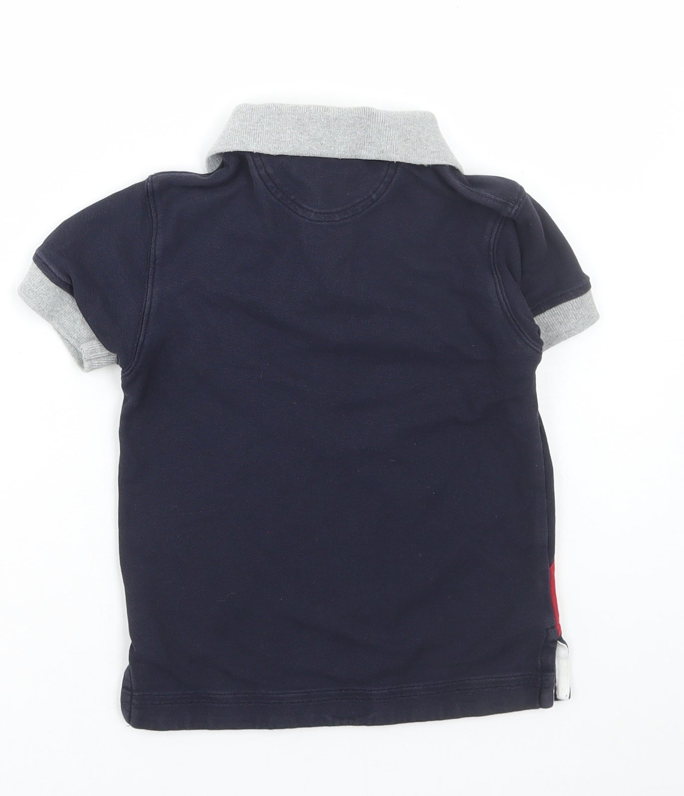 Eden Park Boys Blue Cotton Basic Polo Size 6 Years Collared Button