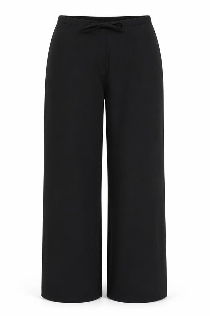 BHS Womens Black Polyester Trousers Size 10 L30 in Regular Zip